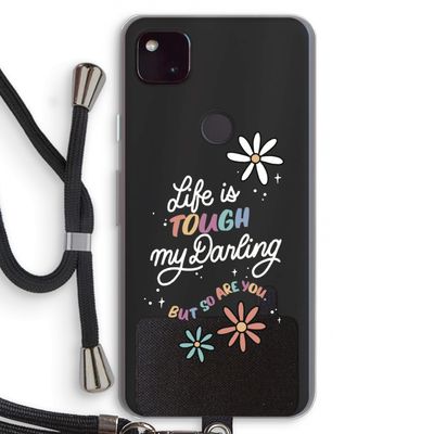 Tough Life: Pixel 4a 5G Transparant Hoesje met koord