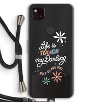 Tough Life: Pixel 4a 5G Transparant Hoesje met koord