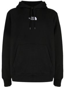 The North Face logo-embroidered cotton blend hoodie - Noir