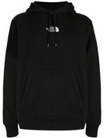 The North Face logo-embroidered cotton blend hoodie - Noir