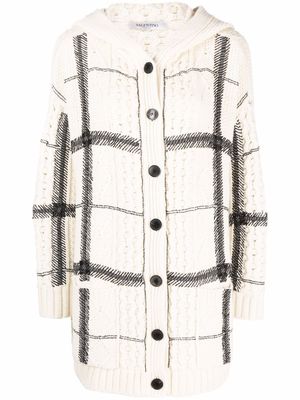 Valentino Garavani cardigan à carreaux - Blanc