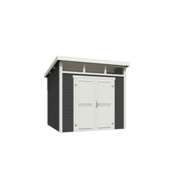 Blokhut Kibo 3 250x250 Carbon Grey-Wit - Outdoor life
