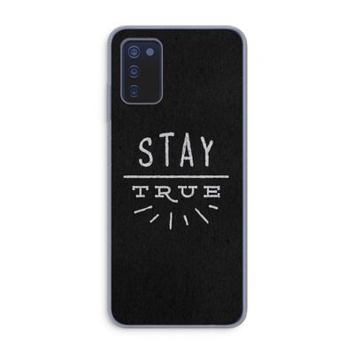Stay true: Samsung Galaxy A03s Transparant Hoesje