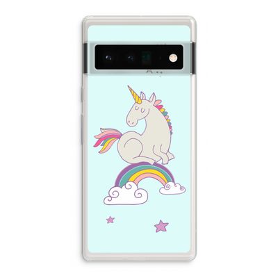Regenboog eenhoorn: Google Pixel 6 Pro Transparant Hoesje