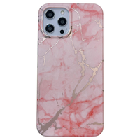 iPhone XR hoesje - Backcover - Softcase - Marmer - TPU - Roze