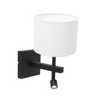 Steinhauer Slaapkamer wandlampjeStanger zwart met wit - 8202ZW