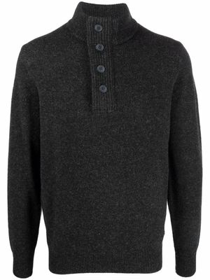 Barbour pull en laine à boutonnière - Gris