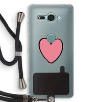 Hartje: Sony Xperia XZ2 Compact Transparant Hoesje met koord