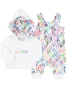 From Babies With Love x James Goldcrown ensemble hoodie-salopette - Blanc