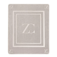 Plaid katoen - plaid ZC - plaid grijs & wit 70x90
