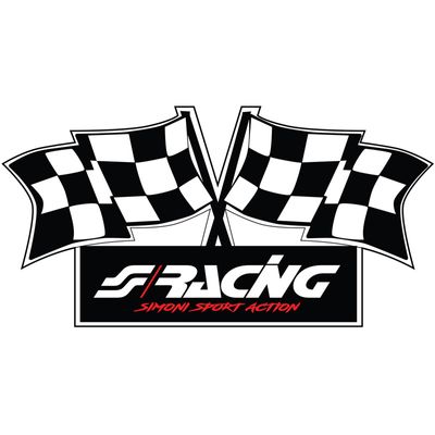 Simoni Racing Sticker 'Flag' - 100x50mm SRSCSF