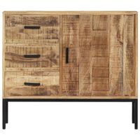 The Living Store Dressoir Mangohout - 88 x 30 x 71 cm - Handgemaakt - Unieke houtnerven - thumbnail