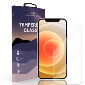 Lunso - Gehard Beschermglas - Full Cover Tempered Glass - iPhone 12 / iPhone 12 Pro