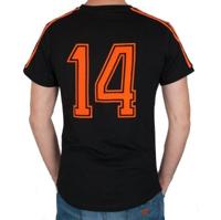 Cruyff - Holland Retro Voetbalshirt WK 1974 + Nummer 14 - Zwart