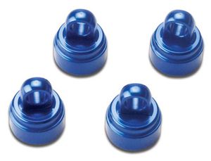 Shock caps, aluminum (blue-anodized) (4)