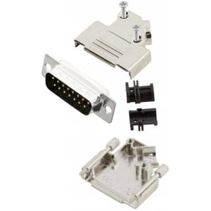 MH Connectors MHD45ZK15-DM15P-K D-sub male connectorset 45 ° Aantal polen: 15 Soldeerkelk 1 stuk(s)