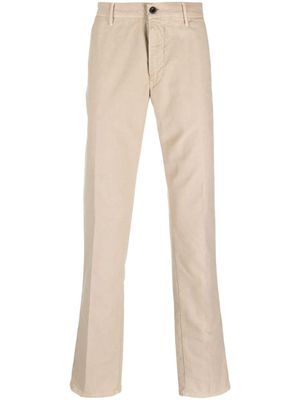 Incotex pantalon droit à logo brodé - Tons neutres