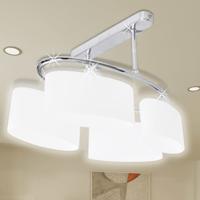 VidaXL Plafondlamp met ellips glazen kapjes (4 x e14)