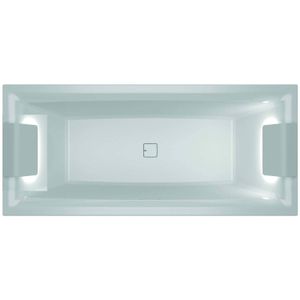 Ligbad Riho Still Square met LED en Hoofdsteun 180x80 cm Acryl Wit (Links en Rechts)