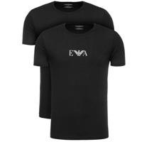 Armani T-shirts Monogram 2-pack zwart Armani T-shirts Monogram 2-pack zwart