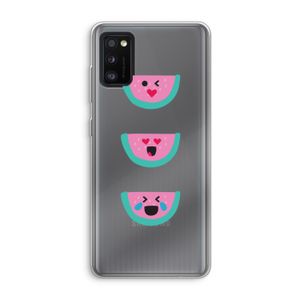 Smiley watermeloen: Samsung Galaxy A41 Transparant Hoesje