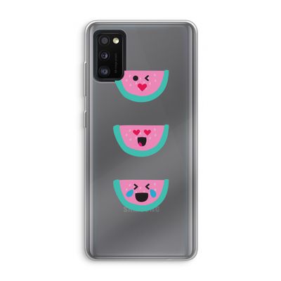 Smiley watermeloen: Samsung Galaxy A41 Transparant Hoesje