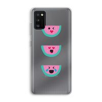 Smiley watermeloen: Samsung Galaxy A41 Transparant Hoesje