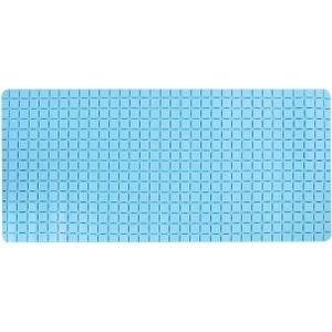 Douche/bad anti-slip mat badkamer - rubber - lichtblauw - 76 x 36 cm - rechthoek