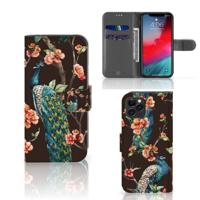 Apple iPhone 11 Pro | Telefoonhoesje | Met pasjeshouder | Pauw met Bloemen