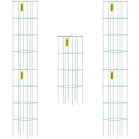 VEVOR Tomatenkooien 30 x 30 x 117 cm Set van 5 vierkante plantensteunkooien Robuuste groene tomatentorens van PVC-gecoat staal voor het beklimmen van groenten, planten, bloemen en fruit