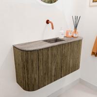 Toiletmeubel Mondiaz Joya Dlux | 83.2 cm | Meubelkleur Dusk | Faye wastafel Oza Wasbak Midden | Zonder kraangat(en) Toiletmeubel Mondiaz Joya Dlux | 83.2 cm | Meubelkleur Dusk | Faye wastafel Oza Wasbak Midden | Zonder kraangat(en)