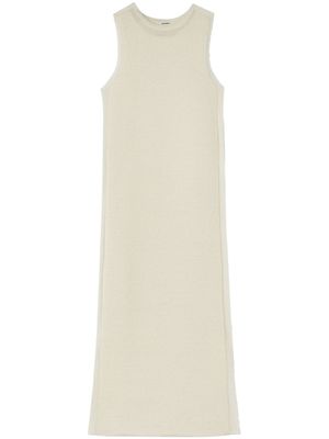 Jil Sander robe en maille à effet de transparence - Blanc