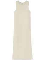 Jil Sander semi-sheer knit long dress - Blanc