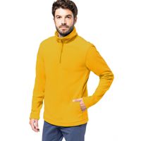 Fleece trui - geel - warme sweater - voor heren - polyester 2XL  - - thumbnail