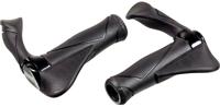 Ergotec Handvatpaar mf2 small kraton / aluminium 130+130 mm - zwart