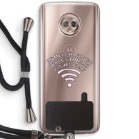 Home Is Where The Wifi Is: Motorola Moto G6 Transparant Hoesje met koord