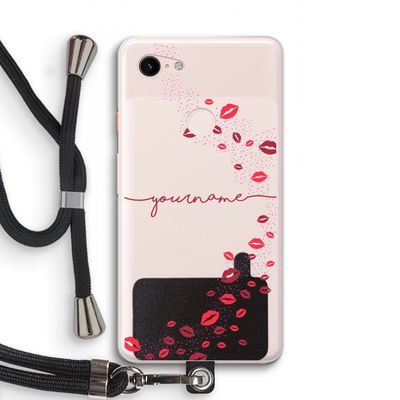 Kusjes: Pixel 3 XL Transparant Hoesje met koord