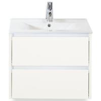 Dante Badmeubelset 60 cm - Wit Hoogglans - Keramische Wastafel Wit Enjoy