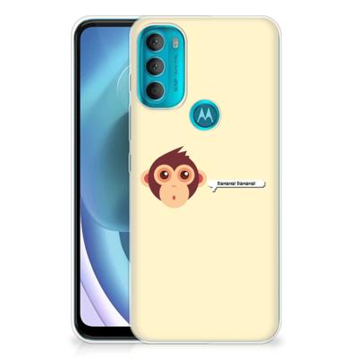 Motorola Moto G71 5G Telefoonhoesje met Naam Monkey Motorola Moto G71 5G Telefoonhoesje met Naam Monkey