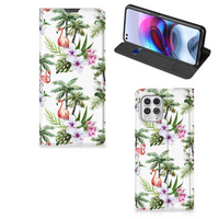 Motorola Moto G100 Hoesje maken Flamingo Palms