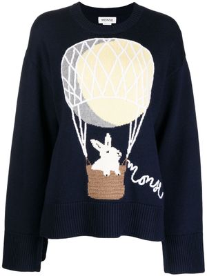Monse pull en maille intarsia - Bleu