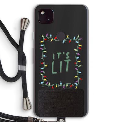 It's Lit: Pixel 4a 5G Transparant Hoesje met koord