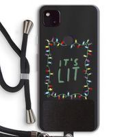 It's Lit: Pixel 4a 5G Transparant Hoesje met koord