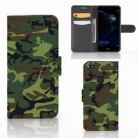 Huawei P10 Lite Telefoon Hoesje Army Dark