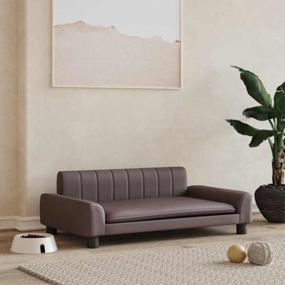 Hondenmand 90x53x30 cm kunstleer bruin