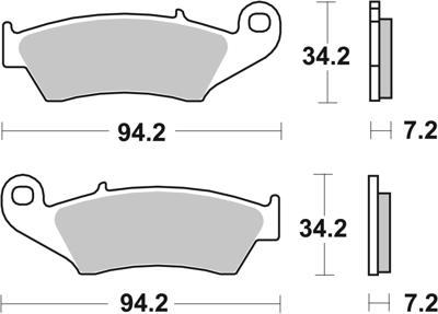 BREMBO Remblokken, voor de moto, Road Gesinterd Metaal 07KA17LA