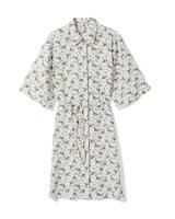 HEMA Damesjurk Lynn regular fit mousseline wit (wit)