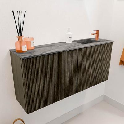 Toiletmeubel Mondiaz Joya Dlux | 90 cm | Meubelkleur Shadow | Faye wastafel Sombra Wasbak Rechts | 1 kraangat