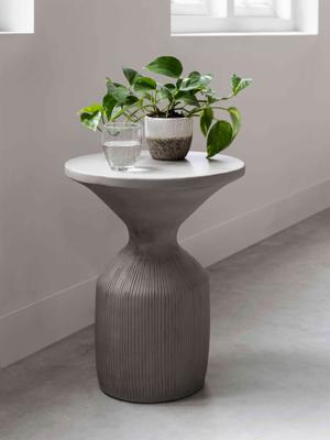 MUST Living Bijzettafel 'Flora', 51cm, kleur Olijf