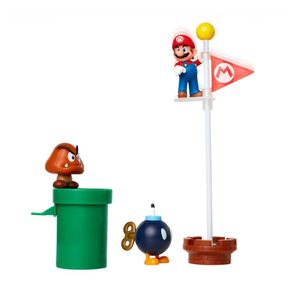 World of Nintendo Super Mario Diorama Set Acorn Plains